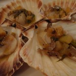 coquilles saint jacques with potato, leeks, and truffles, bistro volnay by Barbra Austin
