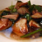 Chicken consommé with foie gras and wild mushrooms