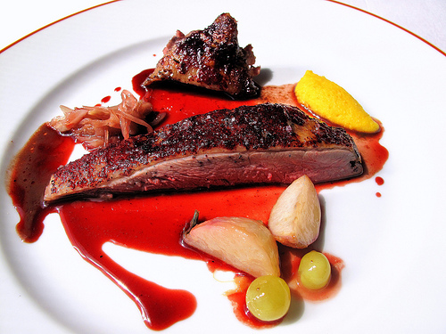 l'Arpège - Canard de Challans a l'Hibiscus, marc d’orange by Food Snob