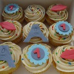 PbM anniversary party cupcakes by Meg Zimbeck