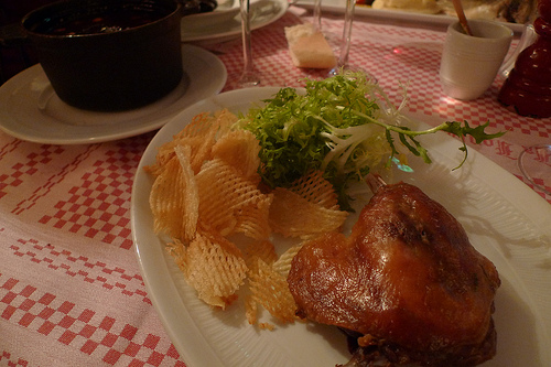 Duck confit at Fontaine de Mars by Barbra Austin