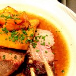 Wild boar and pumpkin at Chez Michel, photo by Meg Zimbeck