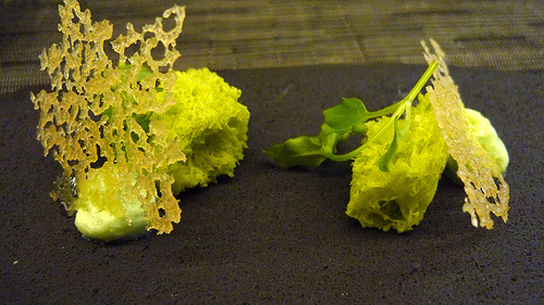 Amuse bouche at Agapé Substance restaurant in Paris