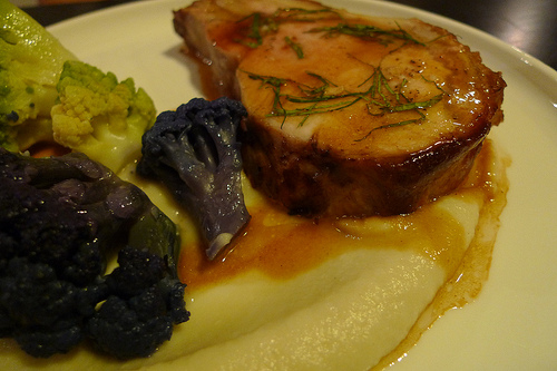Chatomat by Barbra Austin - pork chop, purple cabbage, lemon balm