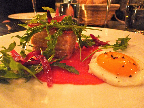 Pork belly and egg