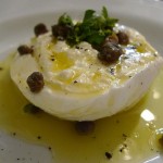 Vivant by Meg Zimbeck - buratta with olive oil and capers