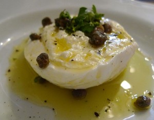 Vivant by Meg Zimbeck - buratta with olive oil and capers