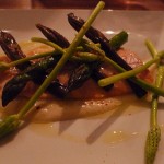 Asparagus and smoked trout at Frenchie, by Meg Zimbeck