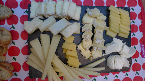 A selection of cheeses for the Les Halles tour