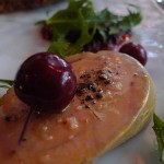 Foie gras torchon with boozy cherries from Frenchie (photo: Barbra Austin)