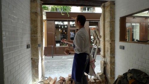 Greg Marchand in the future kitchen of Frenchie Wine Bar