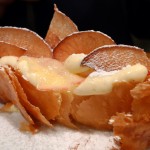 Millefeuille with fresh and dried apples