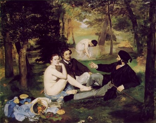 Dejeuner sur l’herbe (or gravel, bench and even dock) and sans baggage is a fine art. Image via Martin Bleek on Flickr.