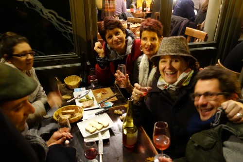 Celebrating Beaujolais Nouveau in 2013 at Cafeé de la Nouvelle Mairie