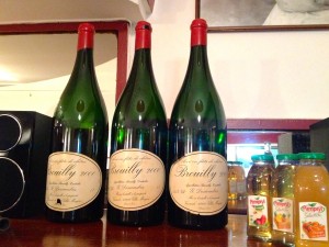 Bottles from Descombes and Pampril at Aux Tonneaux des Halles