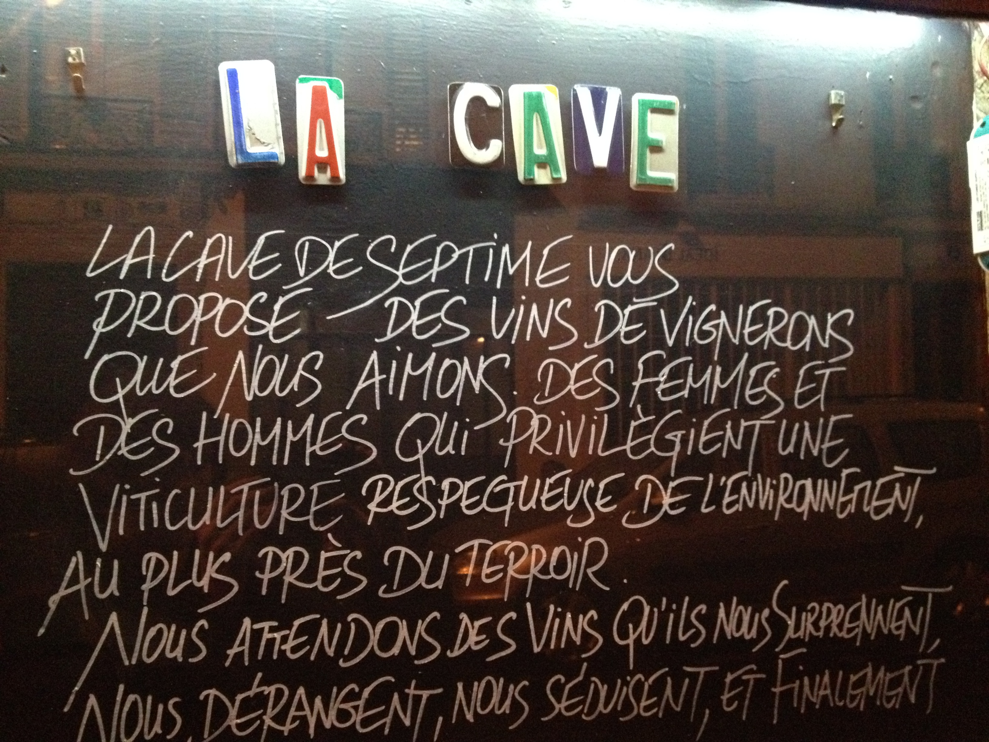 Septime wine bar PARIS BY MOUTH