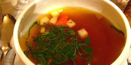 Bouillon at Les Enfants Rouges restaurant in Paris | parisbymouth.com