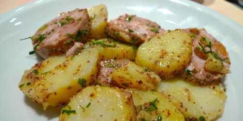 Sweetbreads and sausage at Terroir Parisien at the Palais Brogniart restaurant in Paris | parisbymouth.com