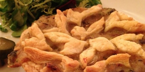 Truffled pecorino, portobello and broccoli pie at Treize