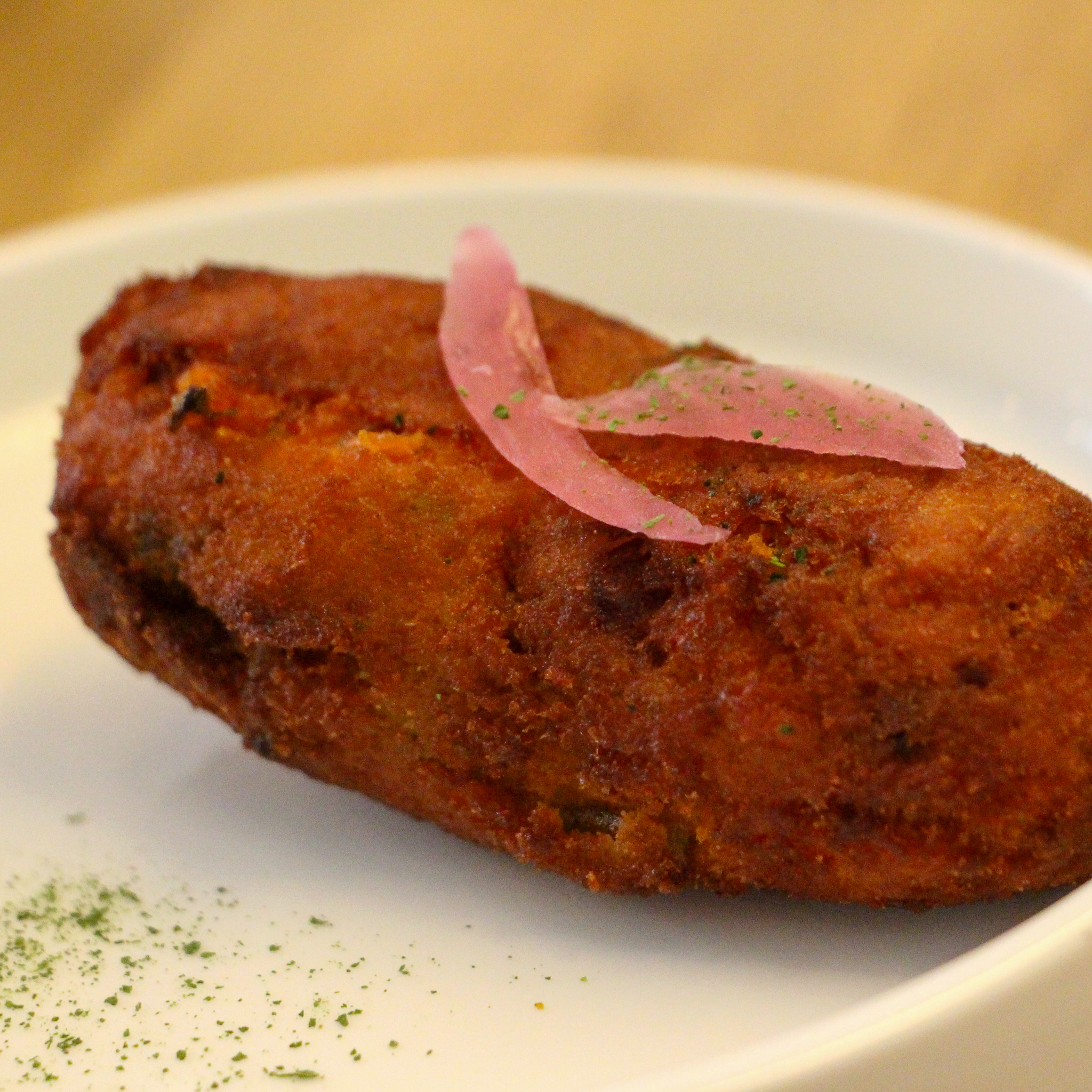 Sweet potato croquette at Milagro restaurant in Paris 75007 | Paris by Mouth