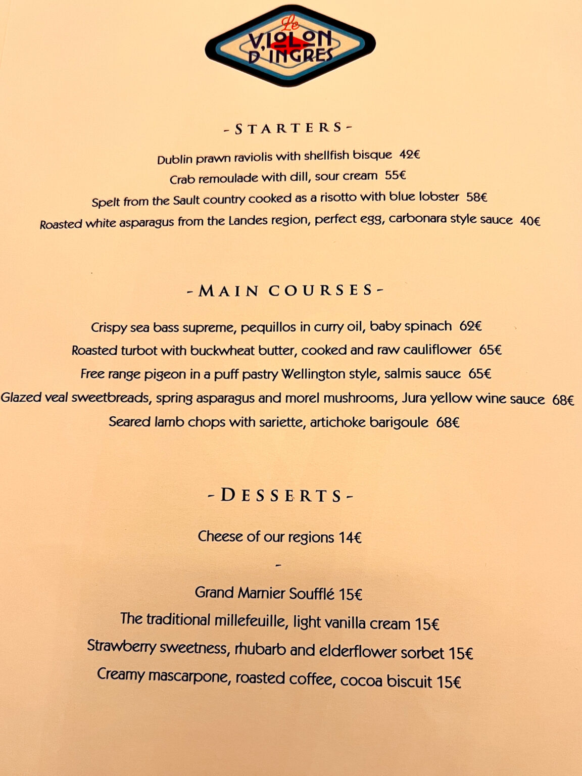 Le Violin d’Ingres PARIS BY MOUTH