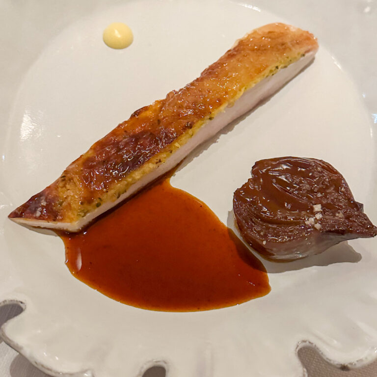 Chicken yassa at Espadon restaurant at the Ritz hotel in Paris