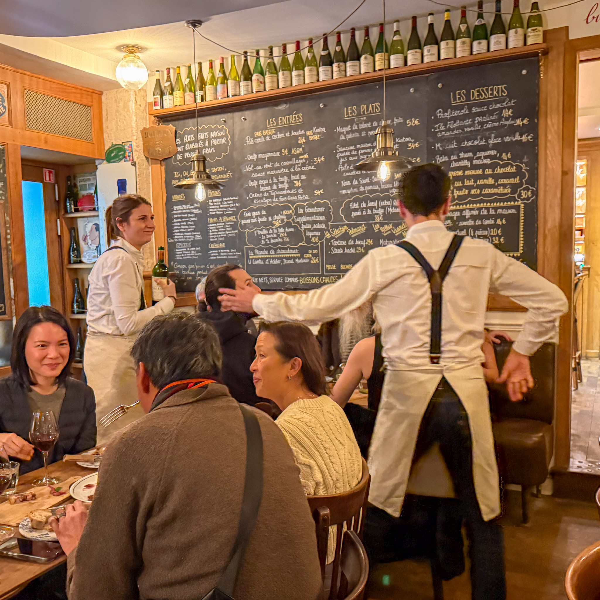 Dining room at Le Bon Georges bistro in Paris