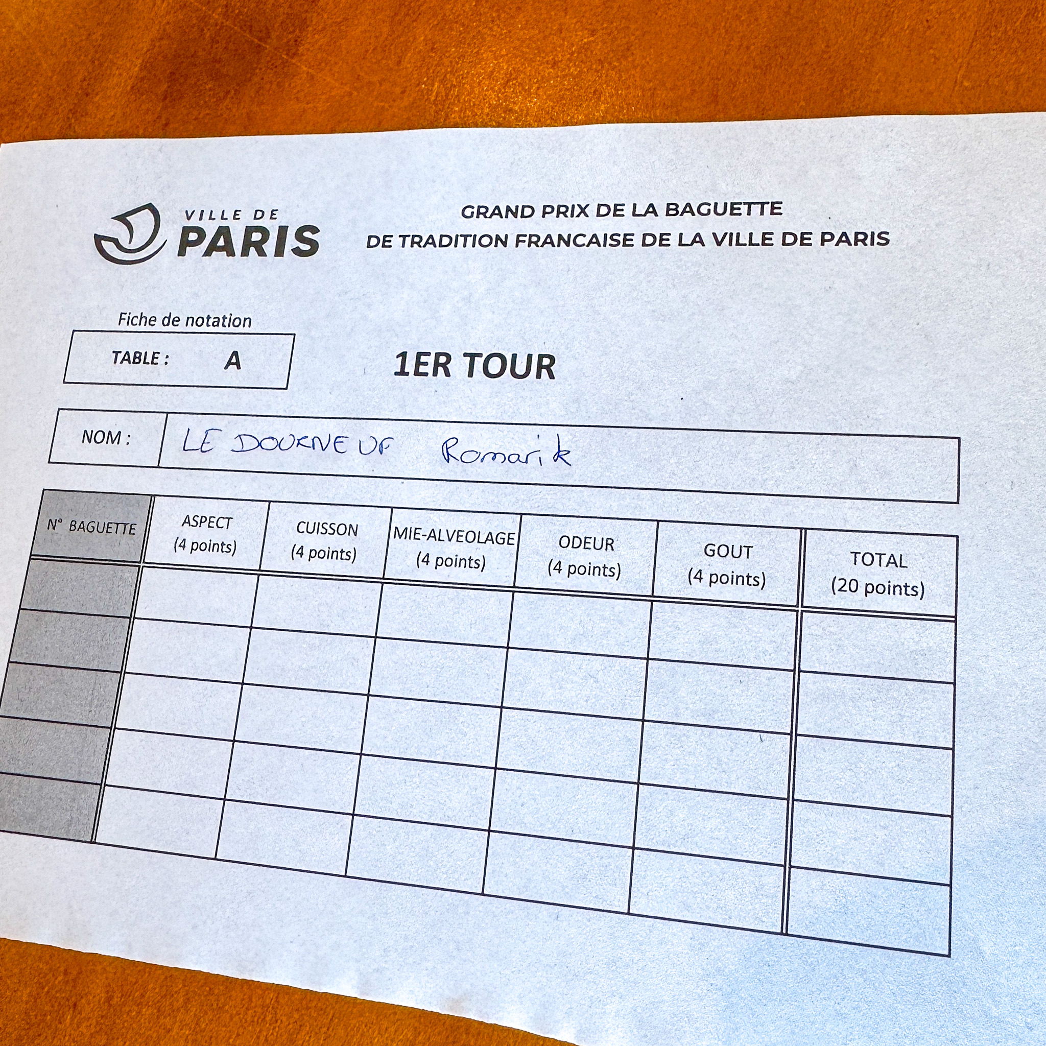 2026 Grand Prix de la Baguette de Tradition Française de la Ville de Paris - the best baguette in Paris competition