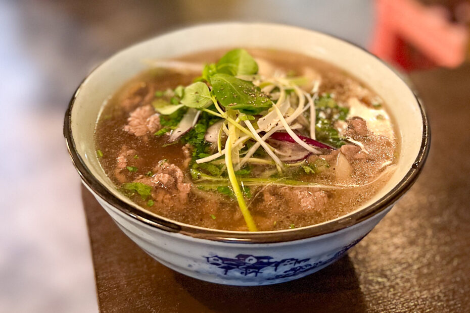 Pho soup at Ha Noi 1988 restaurant on the Ile Saint Louis in Paris
