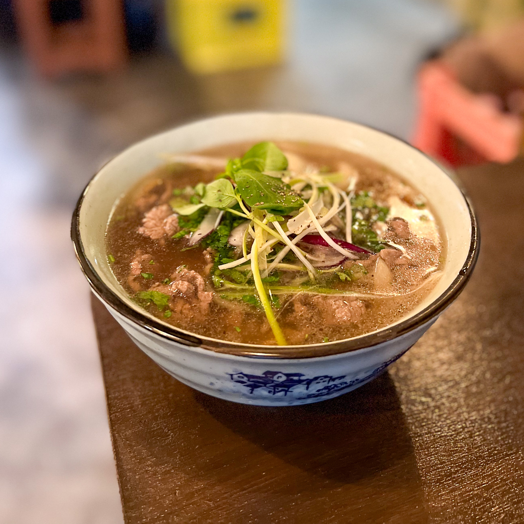 Pho soup at Ha Noi 1988 restaurant on the Ile Saint Louis in Paris
