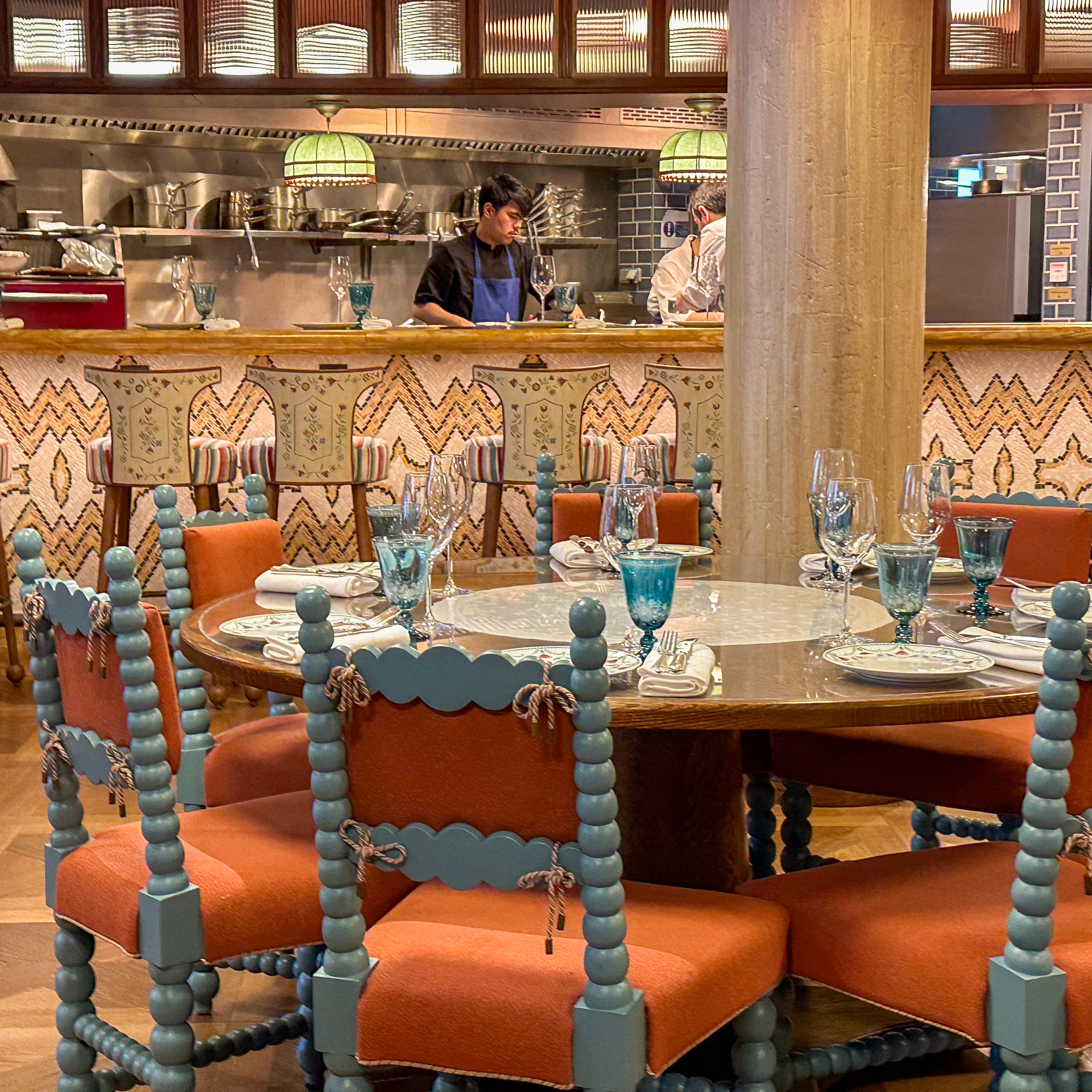 Dining room at Boubalé restaurant in the Marais in Paris