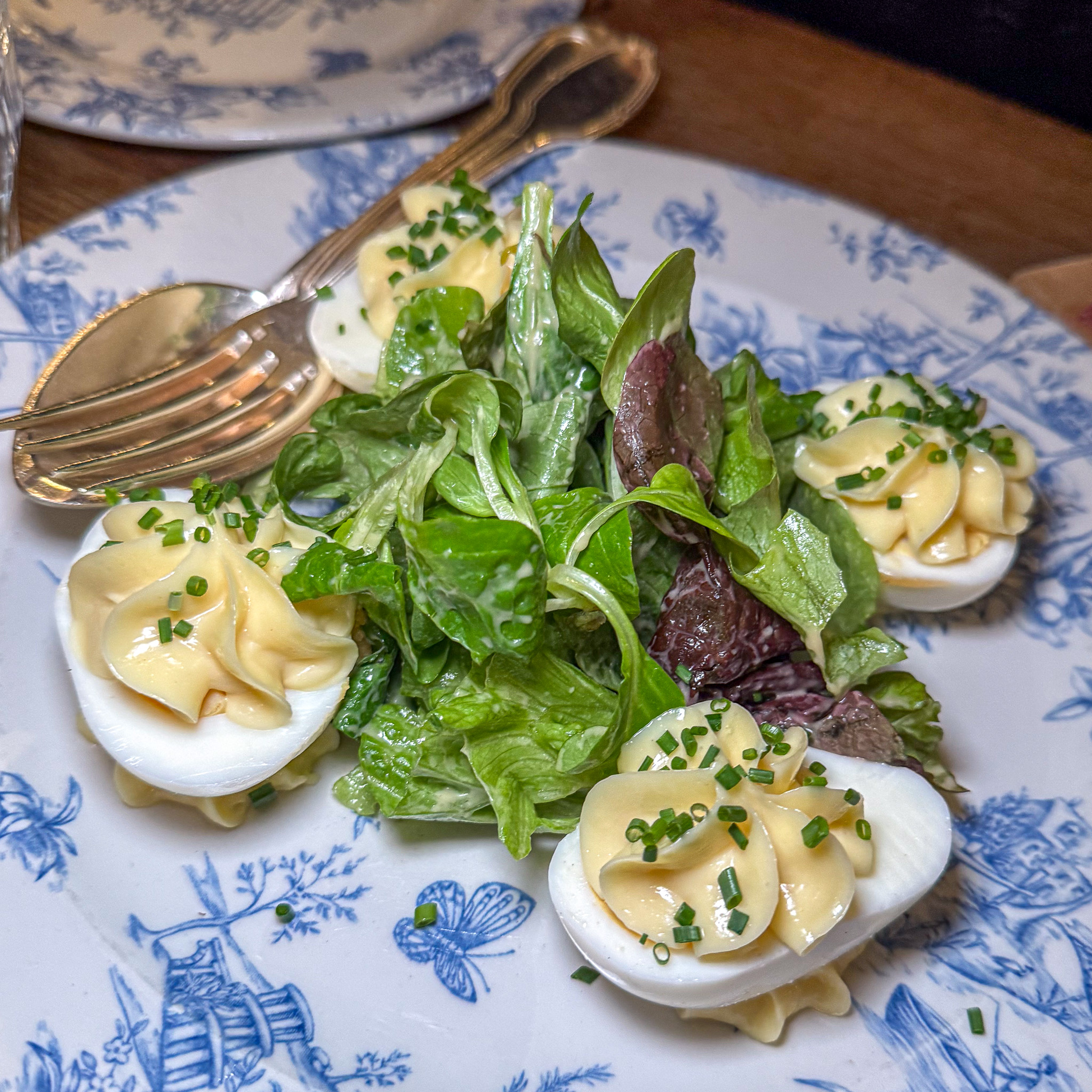 Oeufs mayo at Le Bon Georges bistro in Paris