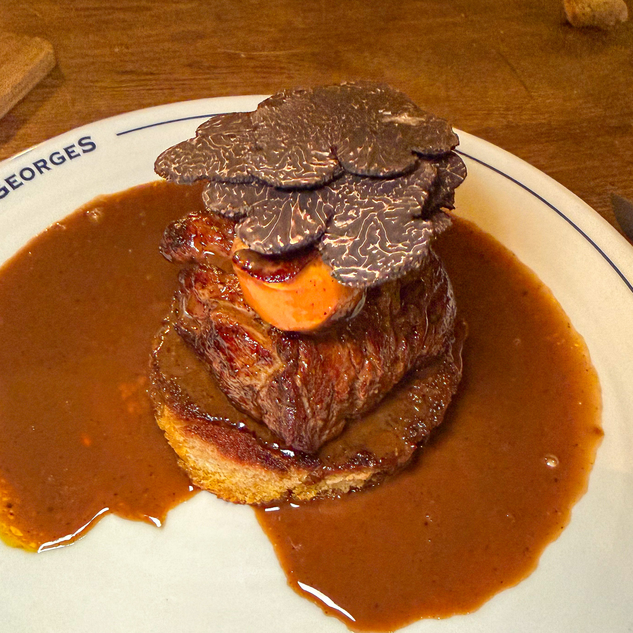 Tournedos Rossini at Le Bon Georges bistro in Paris