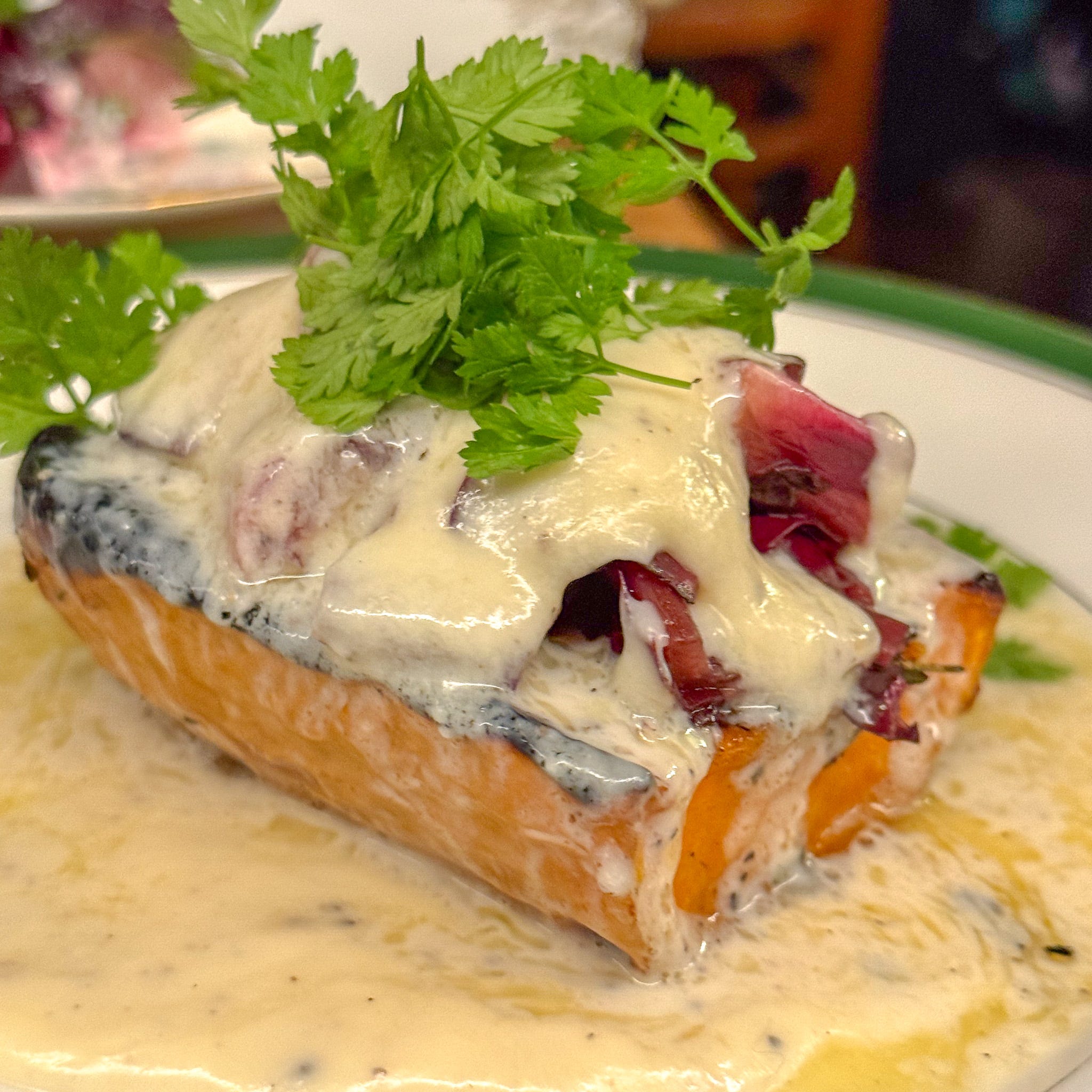 butternut-radicchio-canard-sauvage-restaurant-paris | PARIS BY MOUTH Butternut squash with pickled radicchio at Canard Sauvage restaurant, Paris