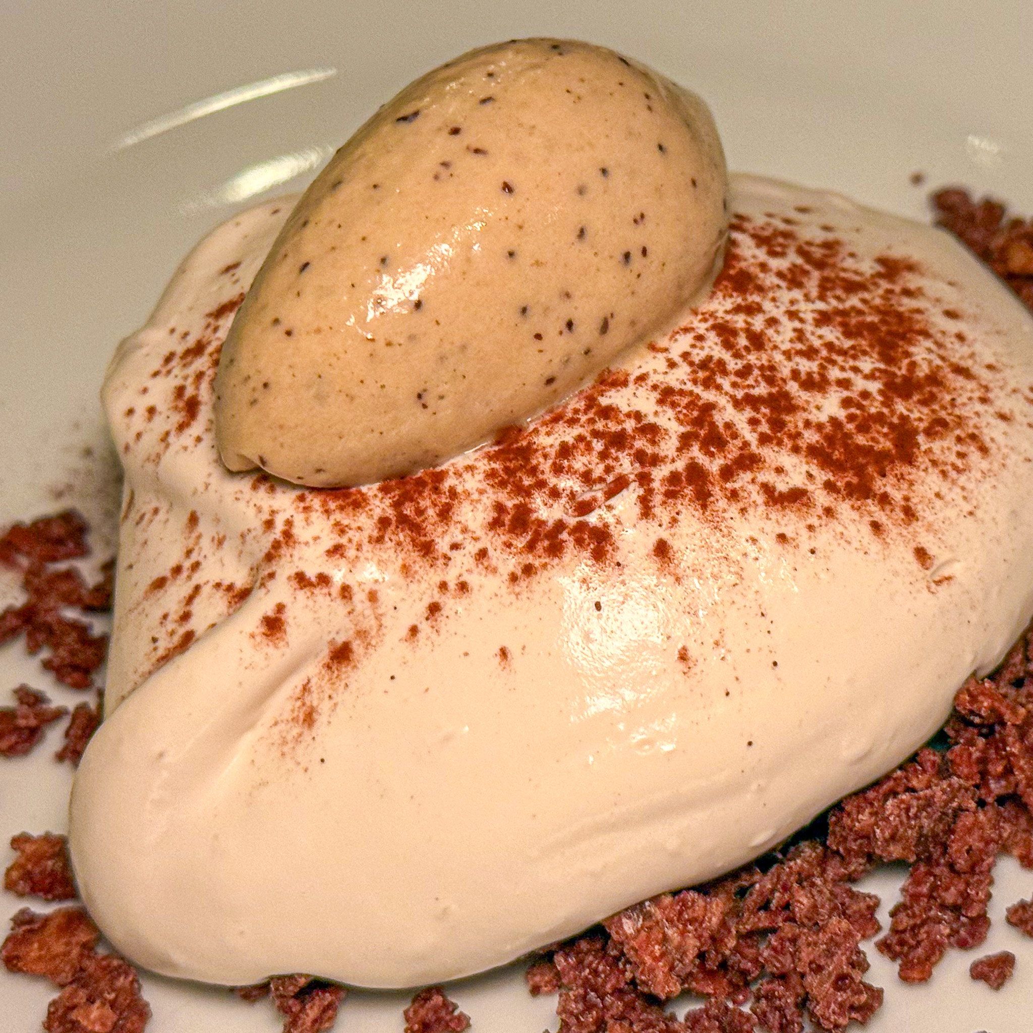 celerimisu-celeri-cafe-ice-cream-occasion-paris | PARIS BY MOUTH Célerimisù with feuilletine crumble and celeri-café ice cream at Occasion, Paris 10th