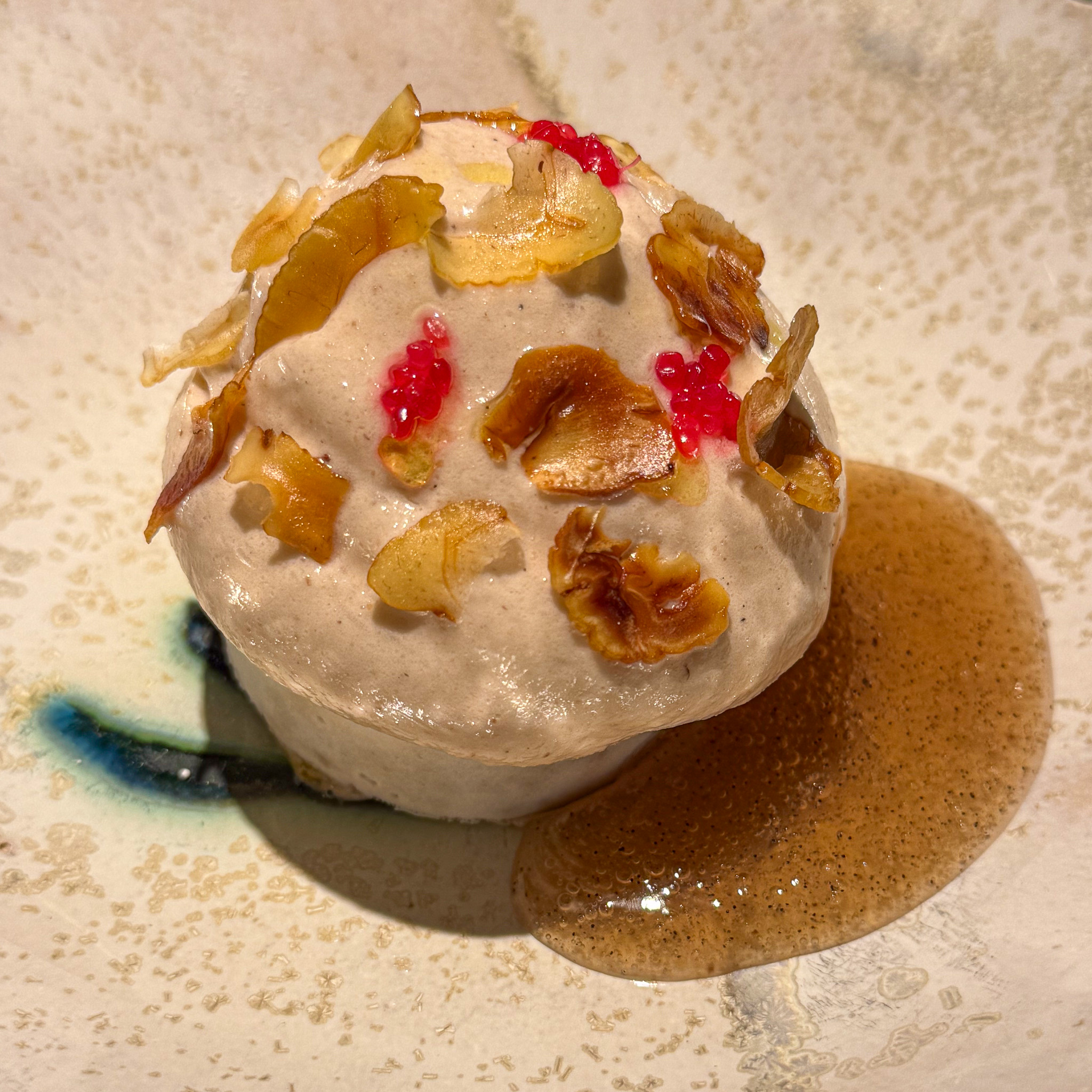 Chestnut glace royale with lait ribot sorbet at Virtus, 12th arrondissement, Paris