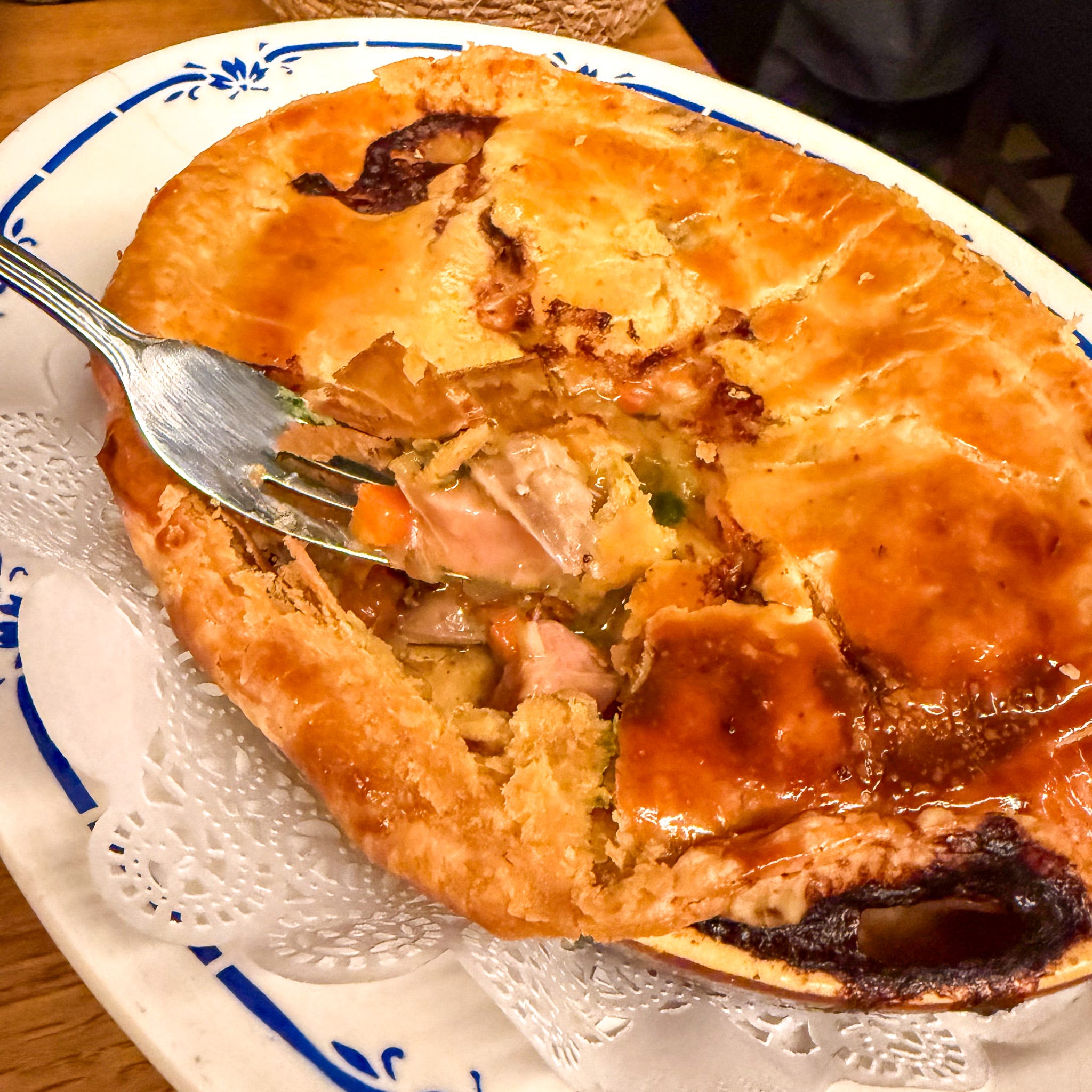 pheasant-pie-canard-sauvage-restaurant-paris | PARIS BY MOUTH Pheasant tourte: Pheasant tourte with Morteau sausage at Canard Sauvage, 10th arrondissement, Paris