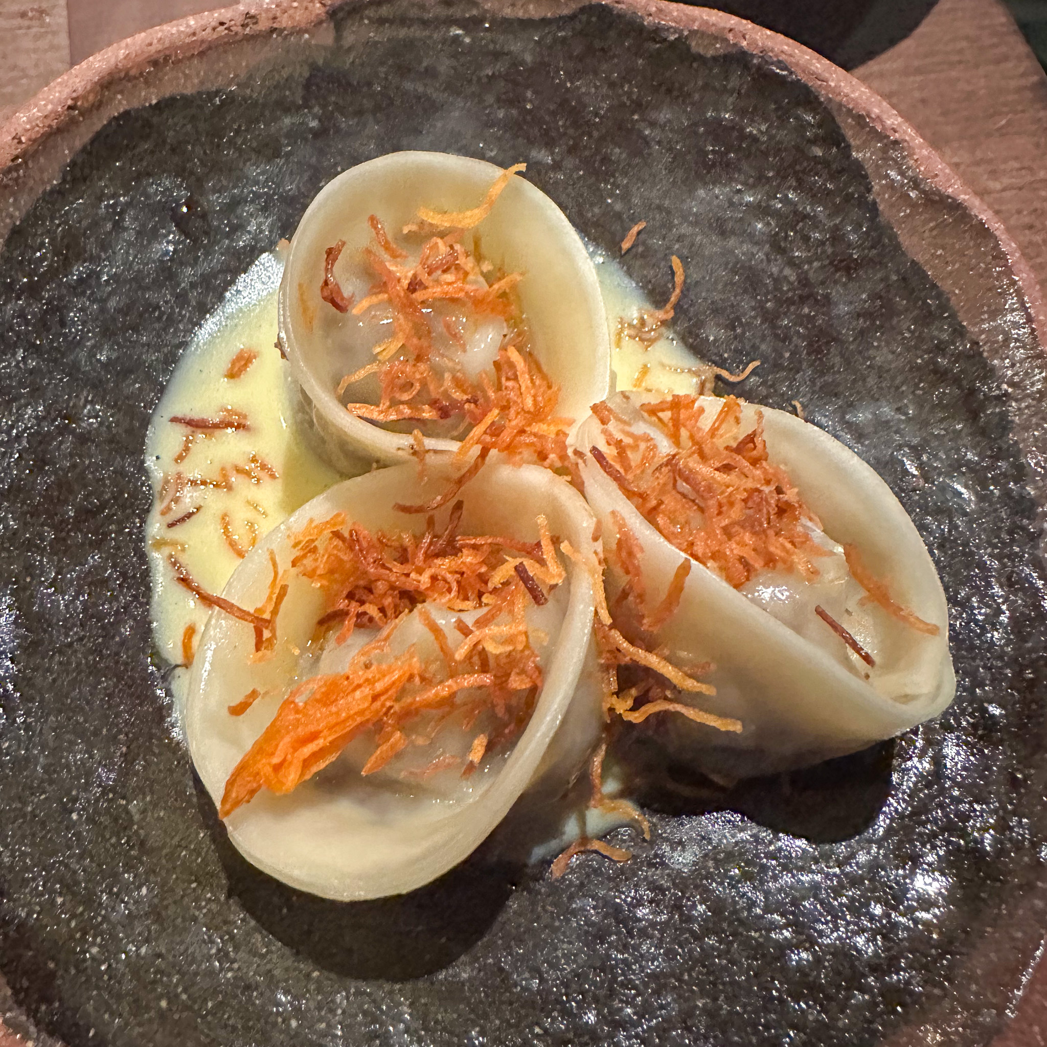 Duxelles mandoo at Jip restaurant in Paris