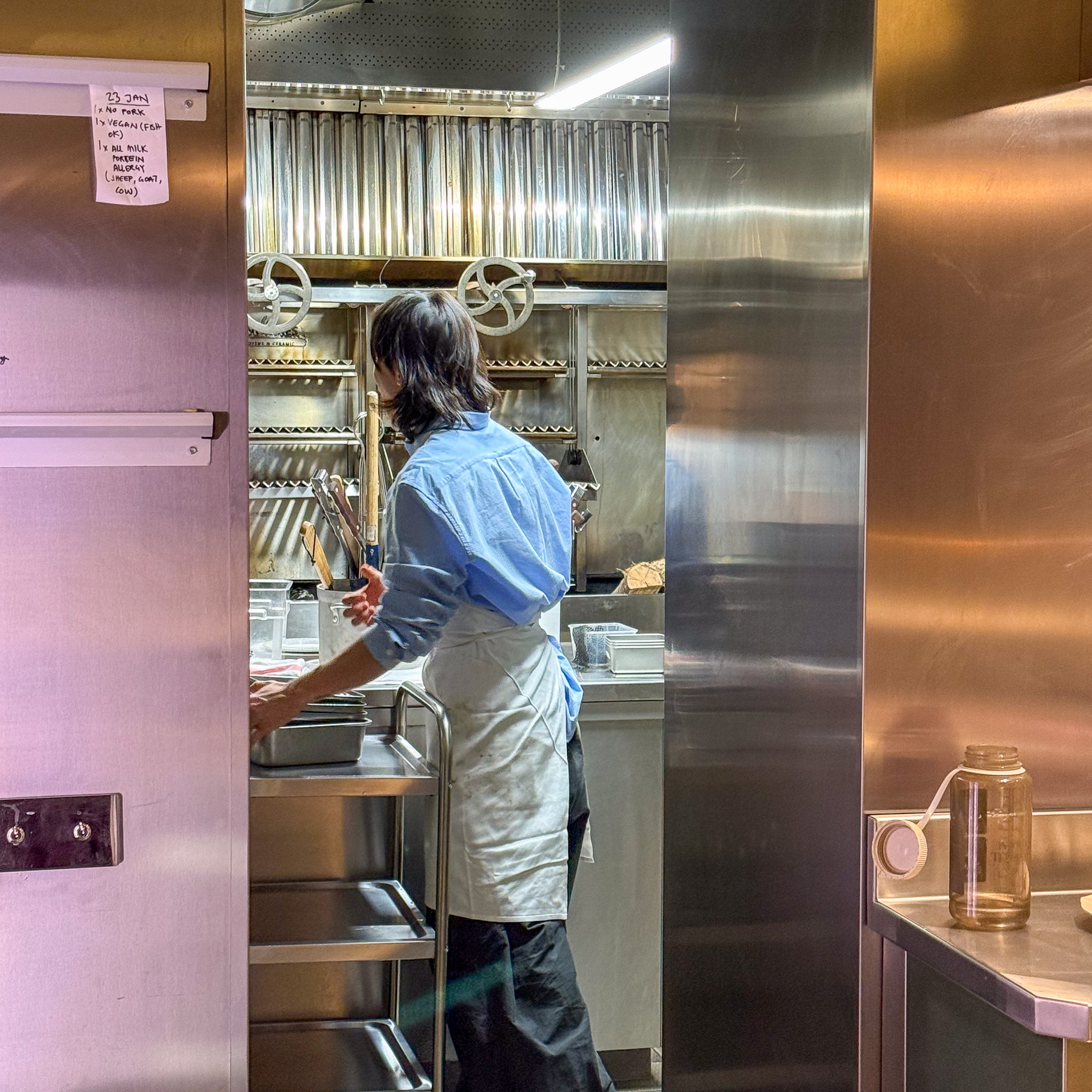 Kitchen pass at Orson restaurant, Saint-Germain, Paris