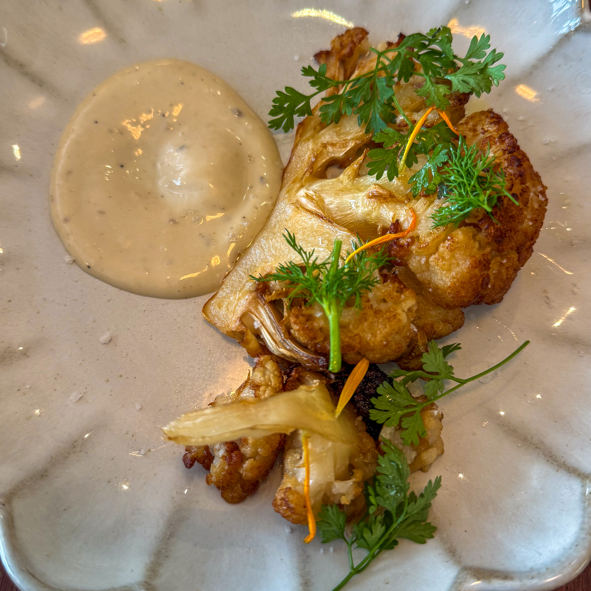Roasted cauliflower at Épopée, 11th arrondissement, Paris