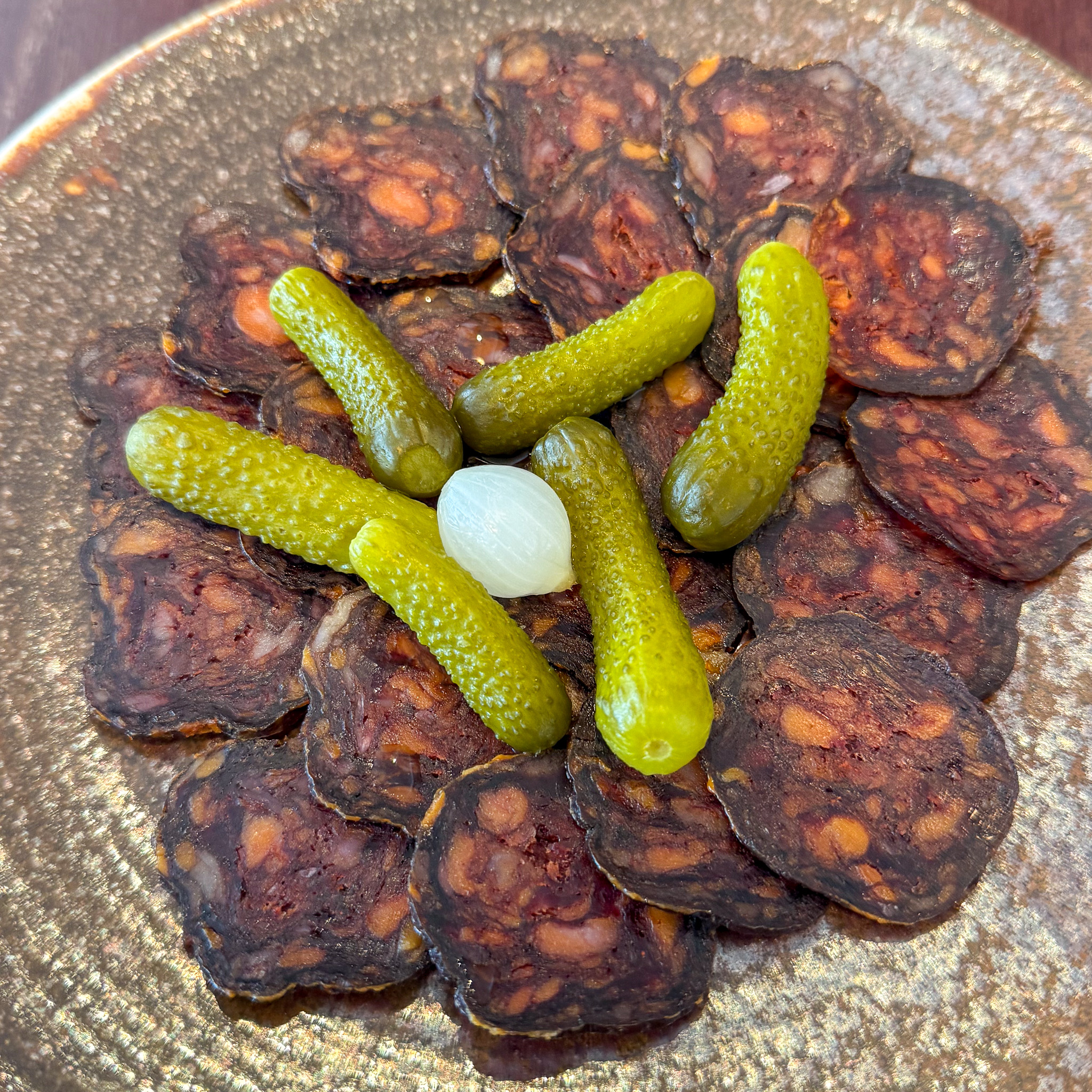 Morcilla starter at Épopée restaurant, Paris 11th