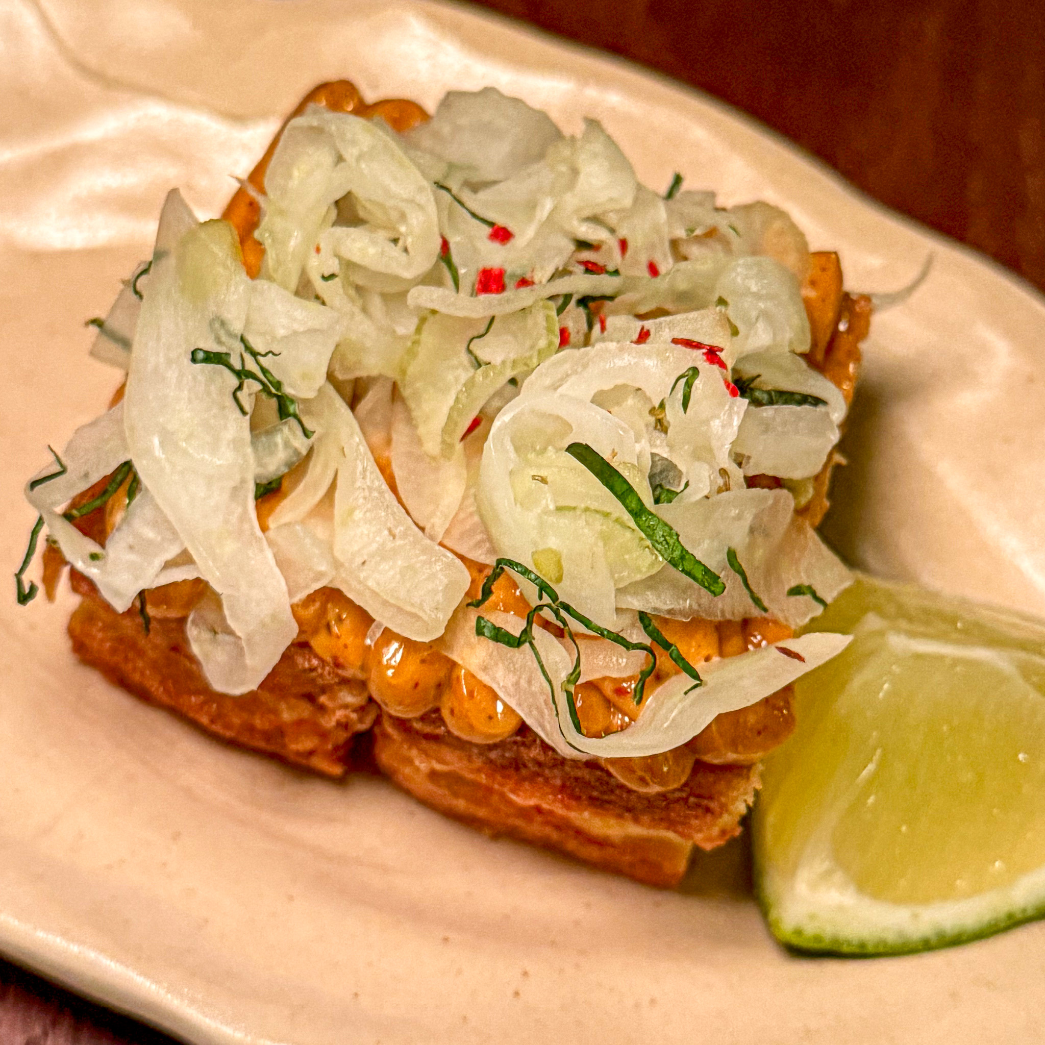 Shrimp toast snack at Orson, Saint-Germain, Paris