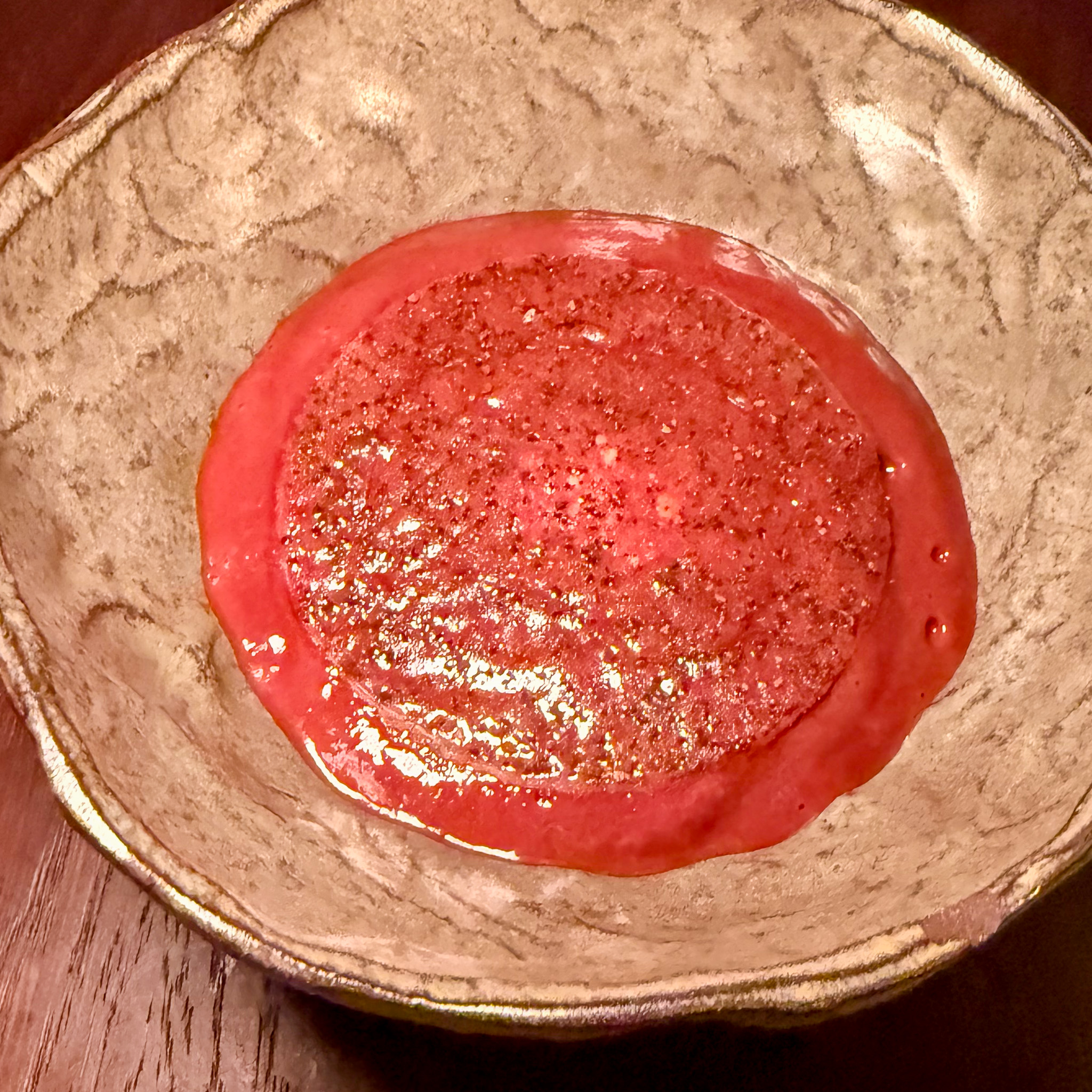 Chocolate mousse with buckwheat at Orson restaurant in Paris